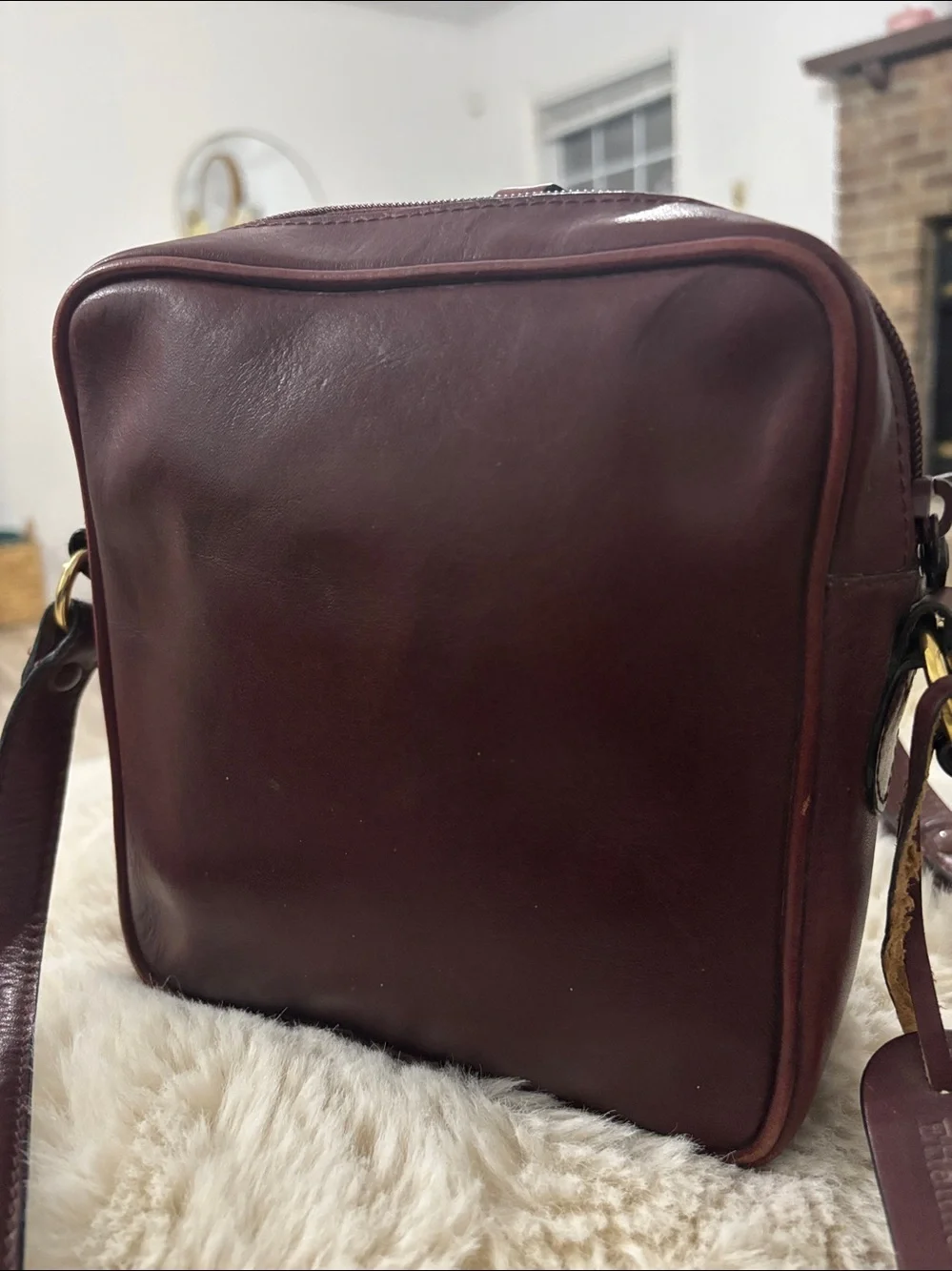 Etienne Aigner Vintage Braided Leather Crossbody Bag